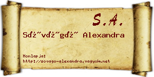 Sóvágó Alexandra névjegykártya