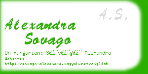 alexandra sovago business card